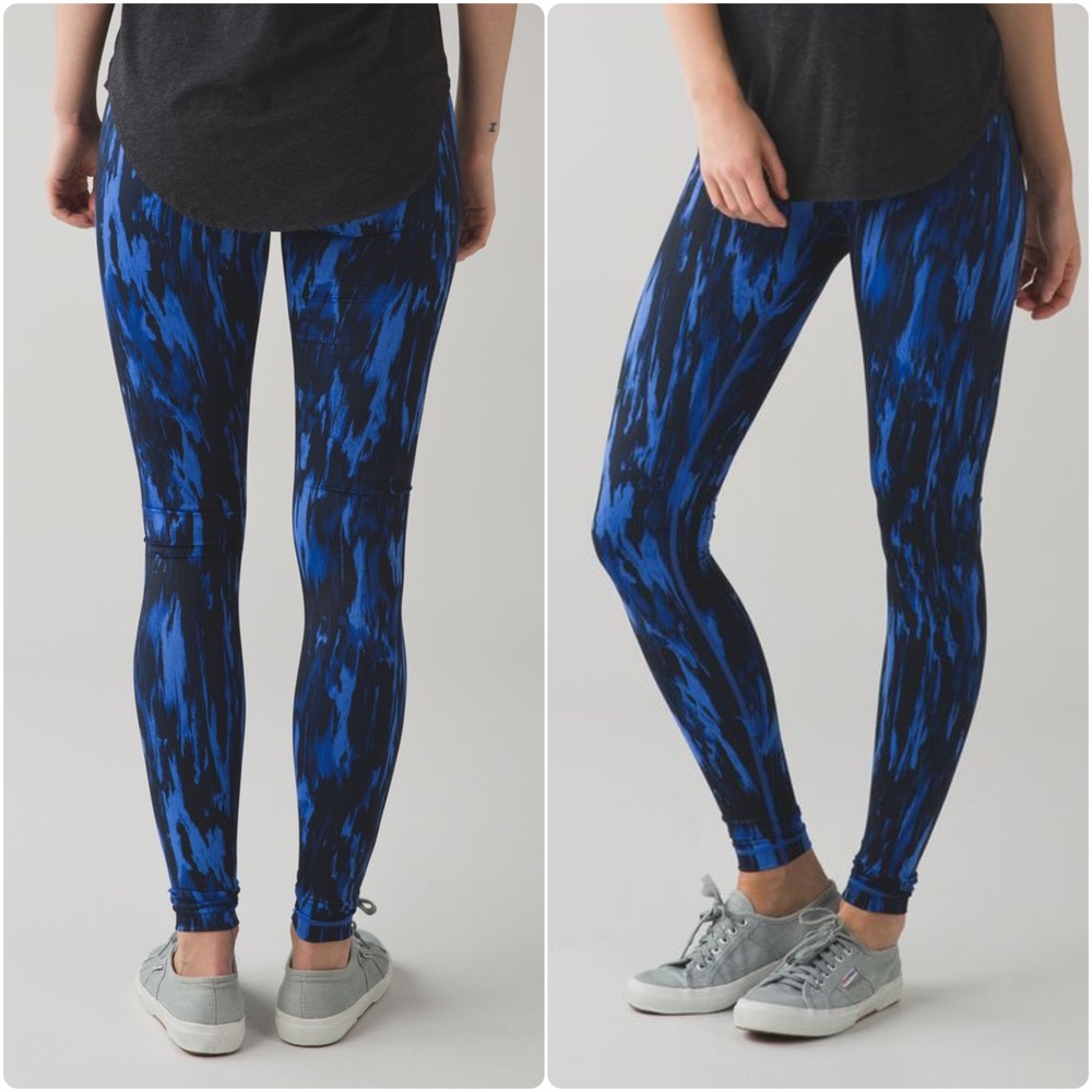 lululemon athletica Blue Patterned Leggings
